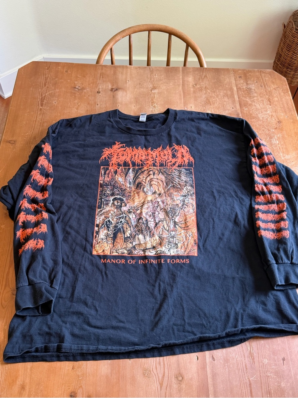 Tomb Mold long sleeved shirt. Full graphic sleeves.